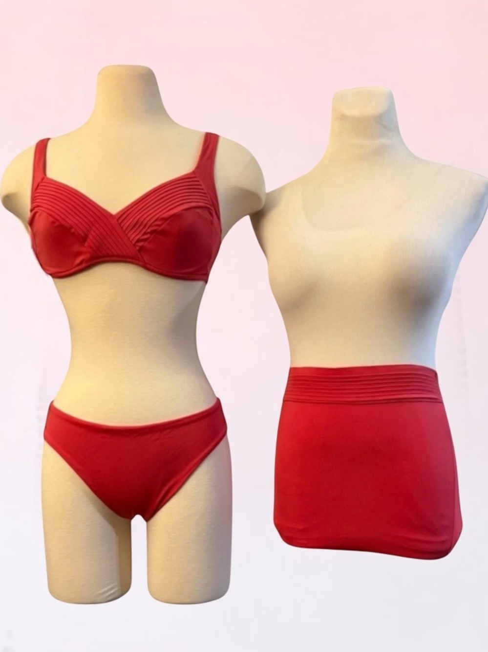 New! La Perla Anna Club 3 Piece Bikini Skirt Set Size 10